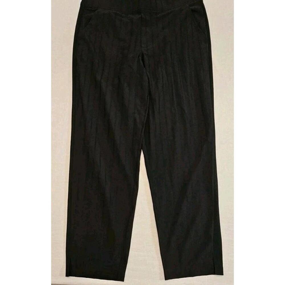 Athleta Pants Womens 12 Black Striped Lightweight‎ Tapered Pull On